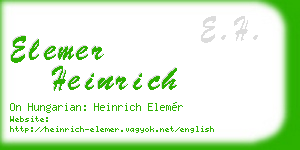 elemer heinrich business card